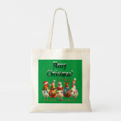 Christmas Chickens Canvas tas (Achterkant)