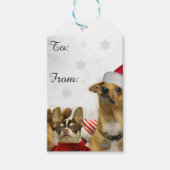 Christmas Chihuahua Honden Cadeaulabel (Voorkant)