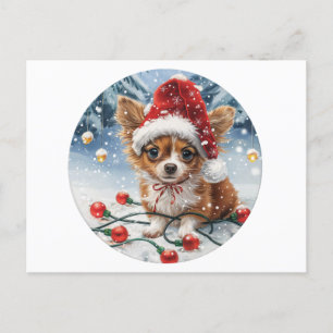 Christmas Chihuahua Santa Dog Feestdagenkaart