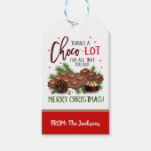 Christmas Chocolate Gift Label Cadeaulabel (Voorkant)