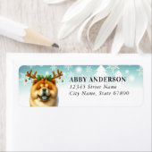 Christmas Chow Chow Retour Adreslabels Etiket (Insitu)