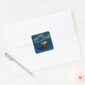 Christmas Christmas Shearwater Vierkante Sticker (Envelop)