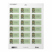 Christmas Church Bells Étiquette de adresse Vintag (Feuille entière)