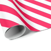 Christmas Classic rood wit gestreept trendy stijlv Cadeaupapier (Rol Hoek)