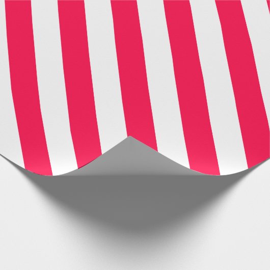 Christmas Classic Sjabloon Rood Wit Gestreept Cadeaupapier (Hoek)