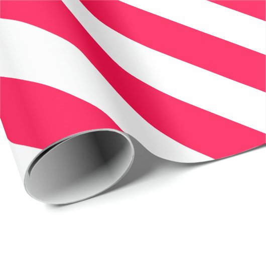 Christmas Classic Sjabloon Rood Wit Gestreept Cadeaupapier (Rol Hoek)