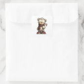 Christmas Clipart Collection | Teddy Bear  Vierkante Sticker (Tas)