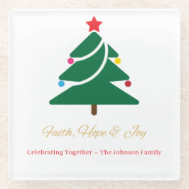 Christmas Coaster Glazen Onderzetter