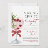 Christmas Cocktail Holiday Party Invitation (Devant)