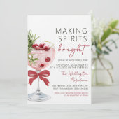 Christmas Cocktail Holiday Party Invitation (Debout devant)