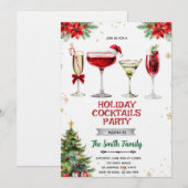 Christmas Cocktail Party Invitation (Devant / Derrière)
