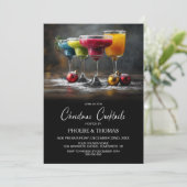 Christmas Cocktail Party Kaart (Staand voorkant)