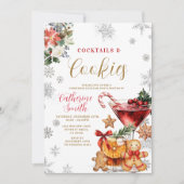 Christmas Cocktails and Cookies Party Invitation (Devant)