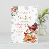 Christmas Cocktails and Cookies Party Invitation (Debout devant)