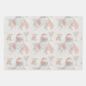 Christmas Cocktails Wrapping Paper Flat Sheet Set (Voorkant 3)