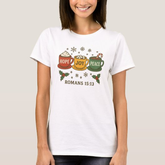 Christmas Cocoa Cups T-shirt (Voorkant)