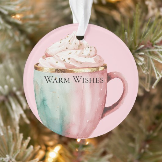Christmas Cocoa Gold Blush Pink Mint Warm Wishes (Arbre)