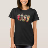 Christmas Coffee Latte Spice Matching Family Pjs P T-shirt (Voorkant)