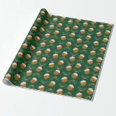 Christmas Coffee Wrapping Paper Cadeaupapier (Uitgerold)