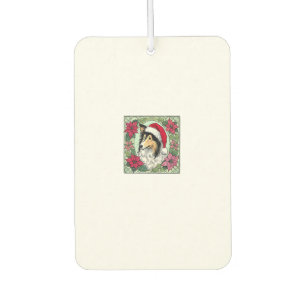 Christmas Collie Dog Illustratie Yule Collies 5 Luchtverfrisser