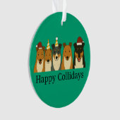 Christmas Collie Ornaments  Ornament (voorkant)