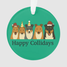 Christmas Collie Ornaments  Ornament