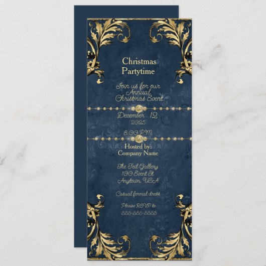 Christmas Company Partytime Invitation (Devant / Derrière)