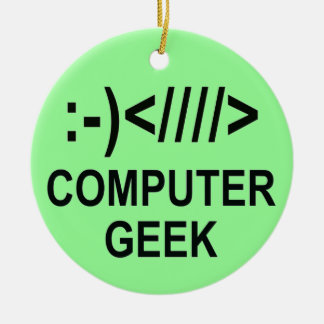 Christmas Computer Geek Keramisch Ornament