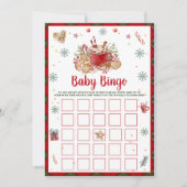 Christmas Cookie Baby Bingo Baby shower Games Kaar Kaart (Voorkant)