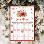 Christmas Cookie Baby Bingo Baby shower Games Kaar Kaart