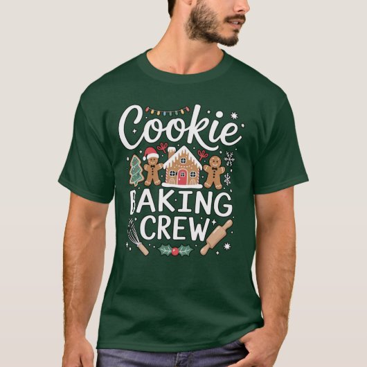 Christmas "Cookie Baking Crew" Basic T-Shirt (Devant)