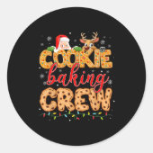 Christmas Cookie Baking Crew Cookie Crew Family Ch Ronde Sticker (Voorkant)