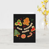 Christmas Cookie Baking Crew For Women Basker Seni Kaart (Gele Bloem)