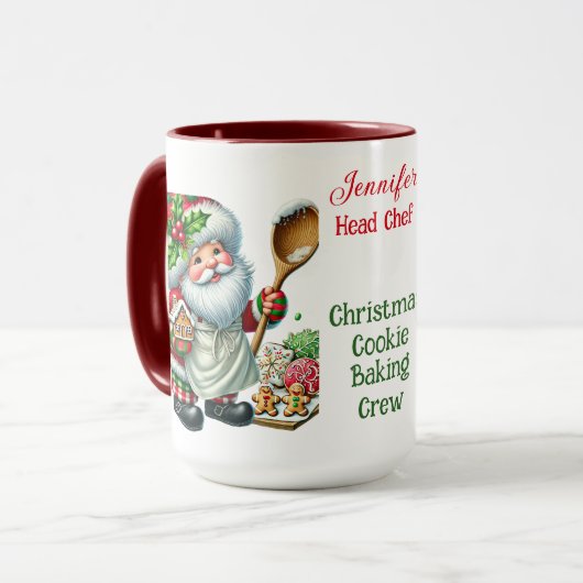 Christmas Cookie Baking Crew - Gnome Chefs Mok (Voorkant links)