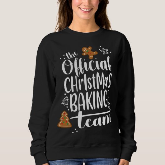 Christmas Cookie Baking Team Crew Schattige peperk Trui (Voorkant)
