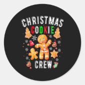 Christmas Cookie Crew Baking Team New Xmas Bakers Ronde Sticker (Voorkant)