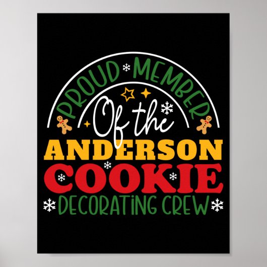 Christmas Cookie Decorating Crew Family  Poster (Voorkant)