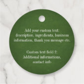 Christmas Cookie Exchange Dubbelzijdig groen Label (Achterkant)