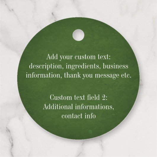 Christmas Cookie Exchange Dubbelzijdig groen Label (Achterkant)