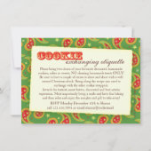 Christmas Cookie exchange & étiquette invitation (Dos)