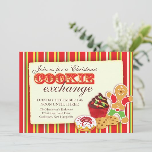 Christmas Cookie exchange & étiquette invitation (Debout devant)