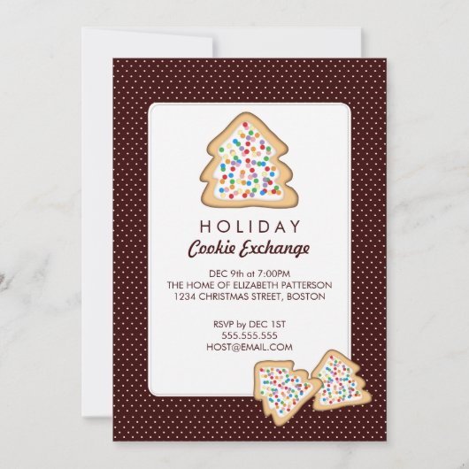 Christmas Cookie Exchange Fête Invitation (Devant)