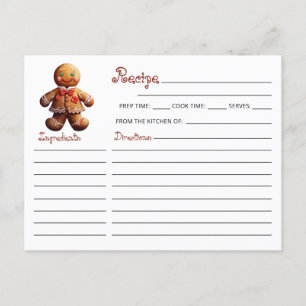 Christmas Cookie Exchange Gingerbread Man Recept Briefkaart