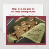 Christmas Cookie Exchange Gingerpain Invitation (Devant / Derrière)