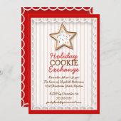 Christmas Cookie Exchange Holiday Sweet Invitation (Devant / Derrière)
