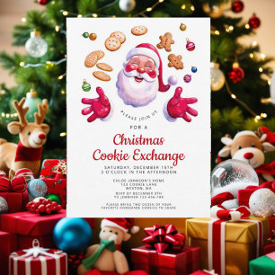 Christmas Cookie Exchange Invitation Kaart Feestel