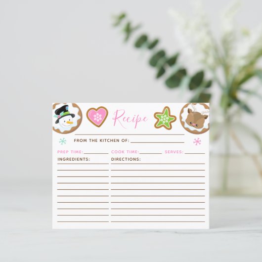 Christmas Cookie Exchange Pink and Green Recipe (Staand voorkant)