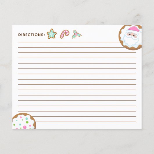 Christmas Cookie Exchange Pink and Green Recipe (Achterkant)