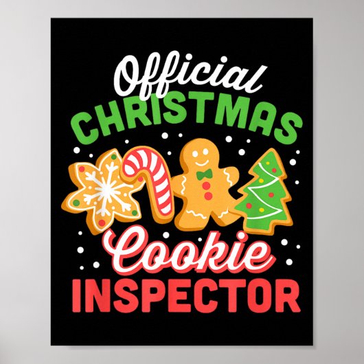 Christmas Cookie Inspector Dad  Poster (Voorkant)