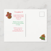 Christmas Cookie Kitten Cookie Exchange Briefkaart (Achterkant)